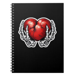Carnet Skeleton Hands Hearts - Jolie Halloween