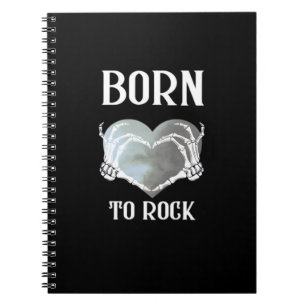 Carnet Skeleton Mains Grey Heart Graphic Pour Classique