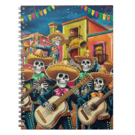 Carnet Skeleton Mariachi Band Día de Los muertos
