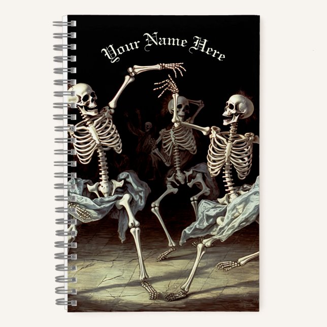 Carnet Skeletons dansants Mariage gothique (Recto)