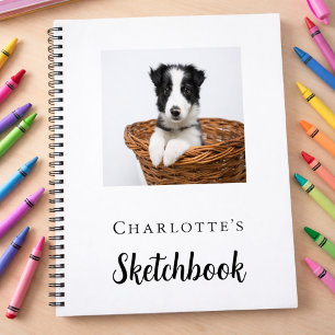 Carnet Sketbook personnalisé chien photo