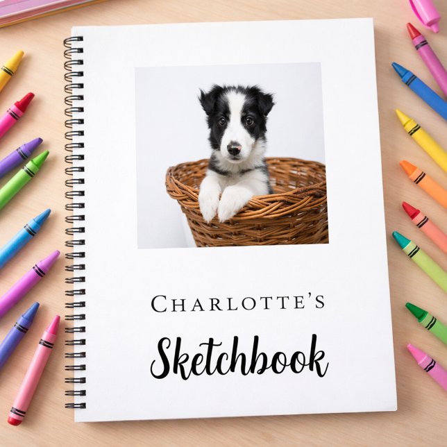 Carnet Sketbook personnalisé chien photo (Créateur téléchargé)