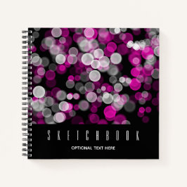 Carnet Sketch Pink Bubble Bokeh Effet Dot Sketchbook