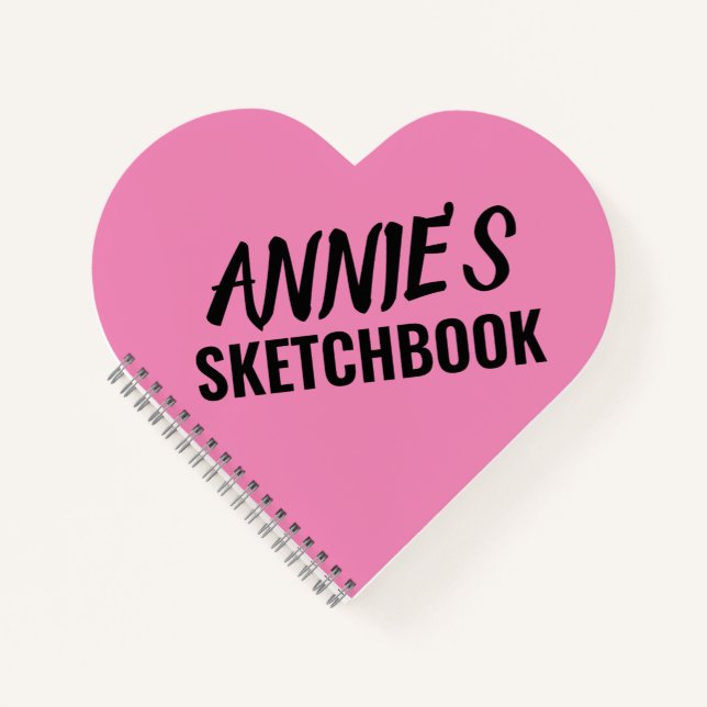 CARNET SKETCHBOOK NOM CARRÉ PERSONNALISÉ (Devant)