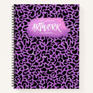 Carnet Sketchbook personnalisé d'artiste violet