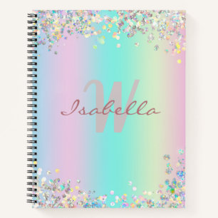 Carnet Sketchbook Unicorn Holographic Parties scintillant