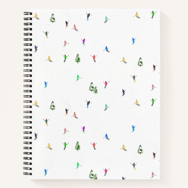 Carnet Ski alpin d'hiver Ski Ski Ski Motif (Devant)