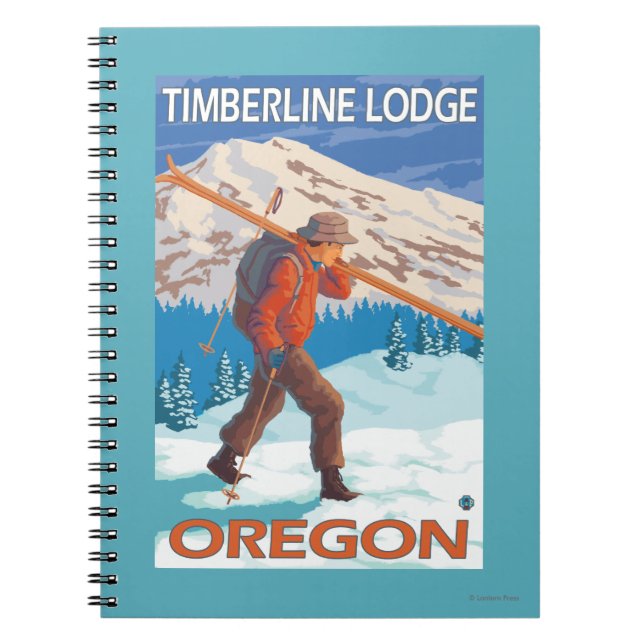 Carnet Skier transportant ski de neige - Timberline Lodge (Devant)
