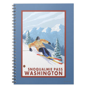 Carnet Skieur de neige de Downhhill - passage de