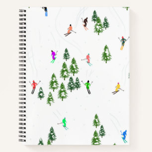 Carnet Skieurs alpins Freeride Illustration Ski