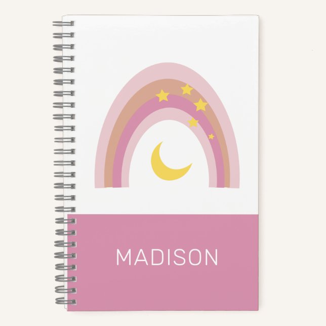Carnet 'Sleepytime Rainbow', Douce Rose Bohème personnali (Recto)