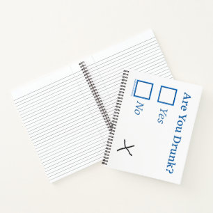 Carnet SlipperyJoe's êtes-vous ivre humouristique légèrem