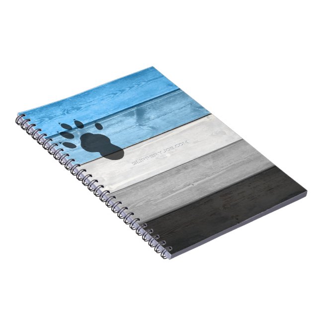 Carnet SlipperyJoe's loutre patte de bois de caisse textu (Côté Droit)