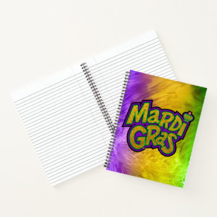 Carnet SlipperyJoe's Mardi Gras festival jaune violet ver