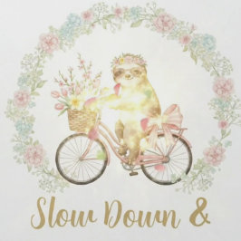 Carnet Slow Down & Smell the Flowers Sloth Notebook
