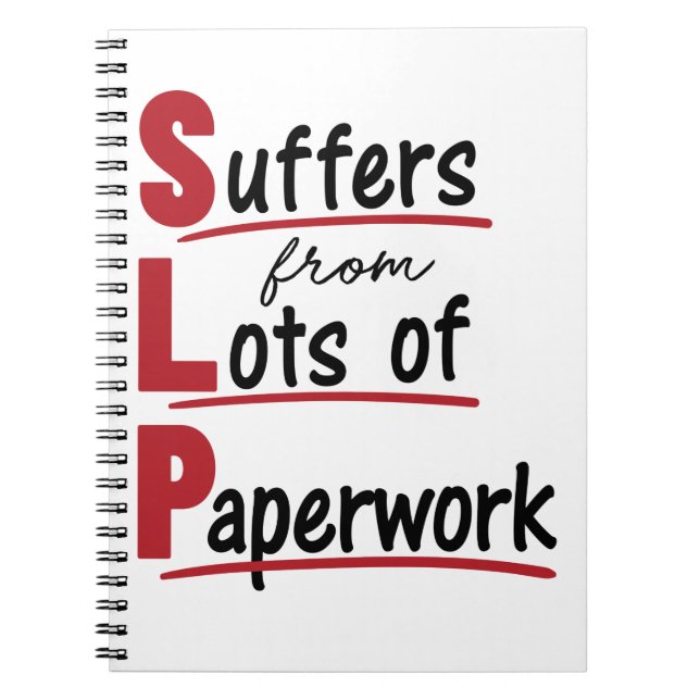 Carnet SLP souffre de beaucoup de papeterie orthophonie t (Devant)