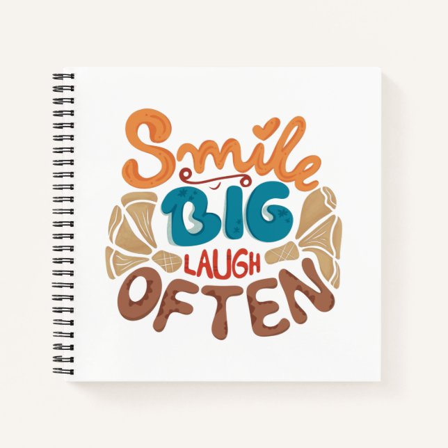Carnet Smile Big Laugh Souvent : Joyeux (Devant)