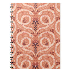 Carnet Snake floral folk : Vintage symétrique