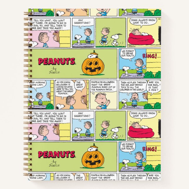 Carnet Snoopy & Linus | Les grandes nouvelles Citrouilles (Devant)