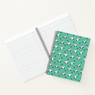Carnet Snoopy Moustaches et Motif Turquoise