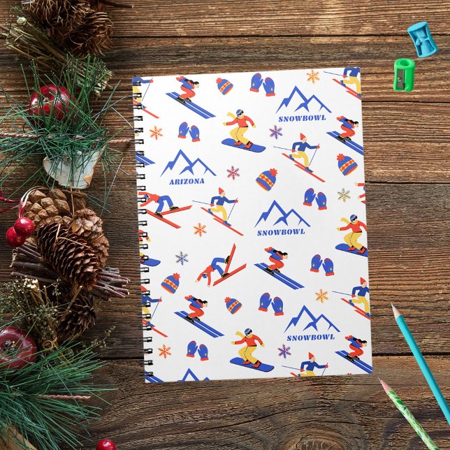 Carnet Snowbowl Arizona Mountain Ski Motif de snowboard (Créateur téléchargé)