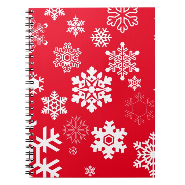 Carnet Snowflakes blanc - Couleur Arrière - plan personna (Devant)