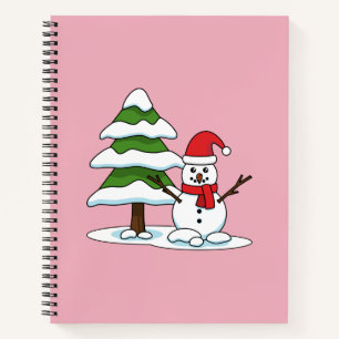 Carnet Snowman avec Snowman Pine Tree