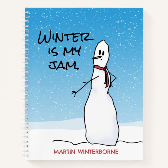 Carnet Snowman dit que l'hiver est ma confiture (Devant)