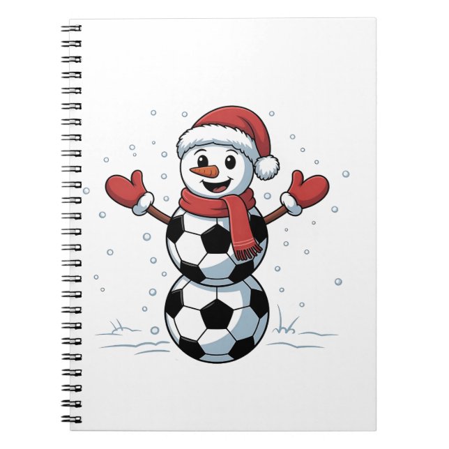 Carnet Snowman Soccer Noël Père Noël Baseball Sport (Devant)