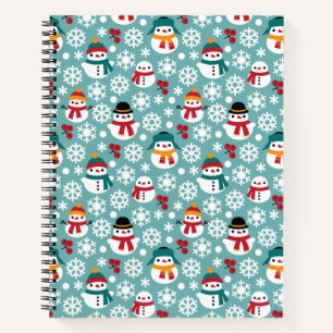Carnet Snowmans & Snowflakes Motif sans couture