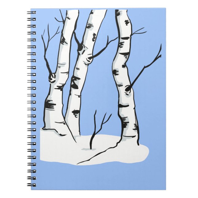 Carnet Snowy Colorado Aspen Tree (Devant)