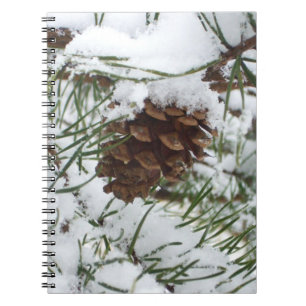 Carnet Snowy Pine Cone I