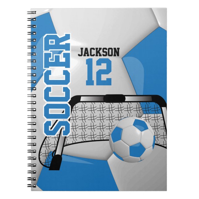 Carnet Soccer Ball ⚽ Sport - Bleu et Blanc (Devant)