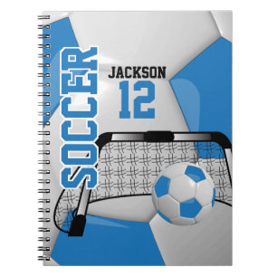 Carnet Soccer Ball ⚽ Sport - Blue and White  