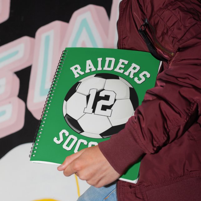 Carnet Soccer Nom de l'équipe & Joueur Jersey Numéro Spor (Créateur téléchargé)