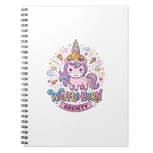 Carnet Société de cornes de gaufres de licorne Prêt à imp