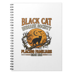 Carnet Société humanitaire du chat noir Halloween pleine
