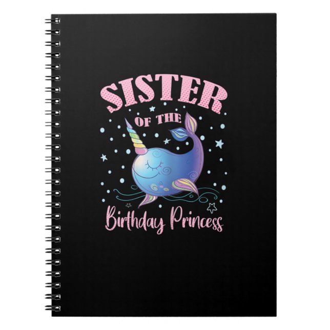 Carnet Soeur De La Princesse Anniversaire Unicorn Narwh (Devant)