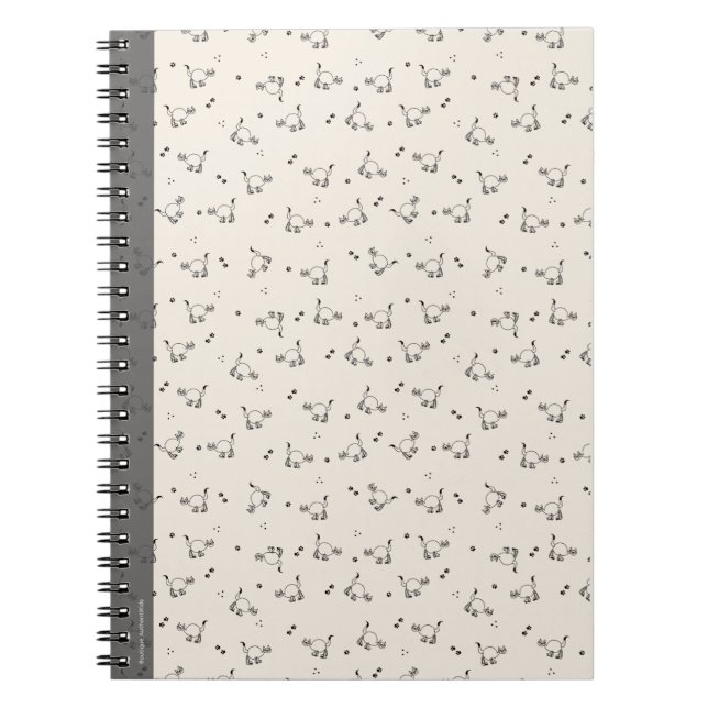 Carnet Soft Beige Minimalist Cat Line Art Notebook (Devant)