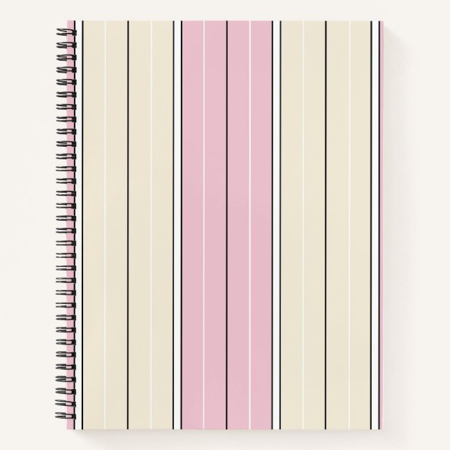 Carnet Soft Color Vertical Stripe Pattern Design (Devant)