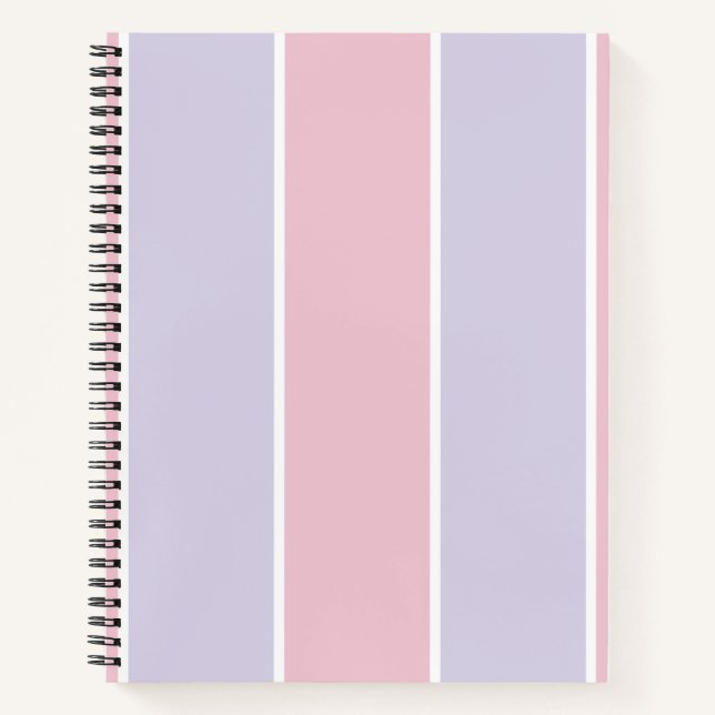 Carnet Soft Color Vertical Stripe Pattern Design (Devant)