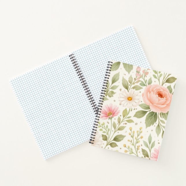 Carnet Soft Floral Watercolor Pattern   (Intérieur)