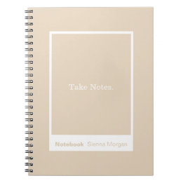 Carnet Soft Khaki/Beige Block Quote Classic