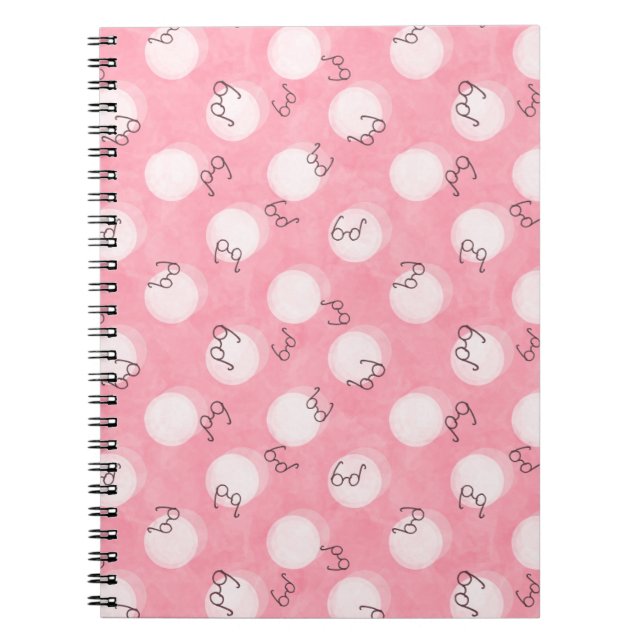 Carnet Soft Pink Cute Pattern – Minimal Aesthetic Polka (Devant)