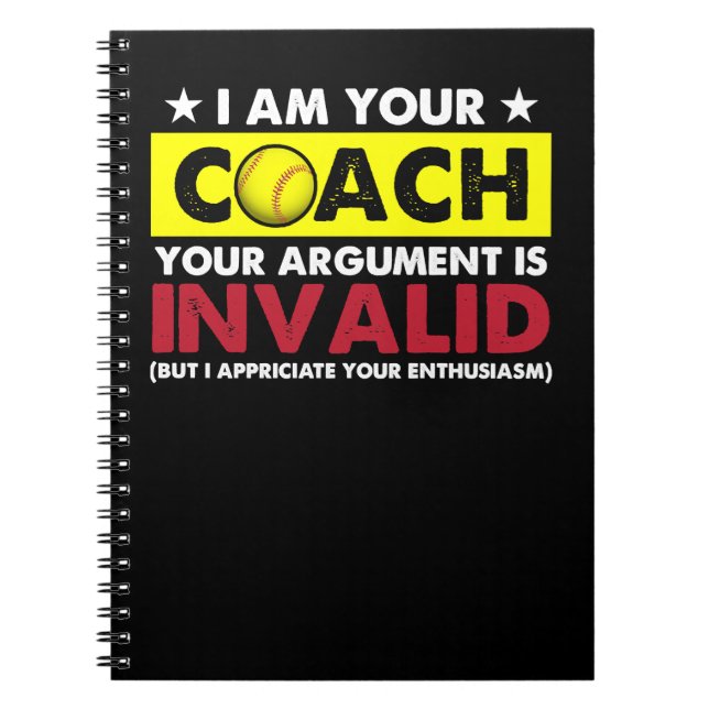 Carnet Softball FunnyCoach Coaching Personnel 67 sport (Devant)
