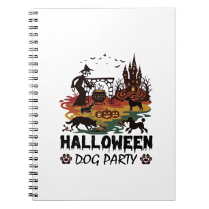 Carnet Soirée de chien d'Halloween Sorcières Chiens Citro