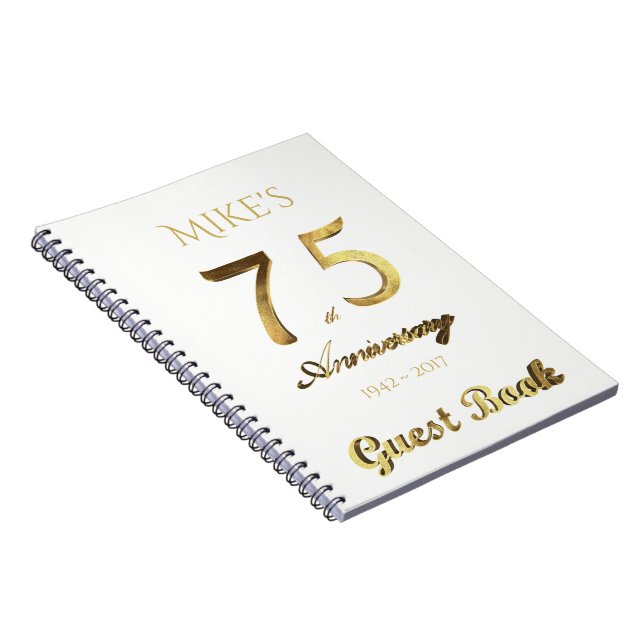 Carnet soixante-quinzième Anniversaire 75 ans de partie (Côté Droit)