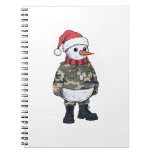 Carnet Soldat Bonhomme de Neige Noël 2026 Fête Militaire