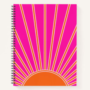 Carnet Soleil Sunrise Hot Rose Et Orange Preppy Sunshine