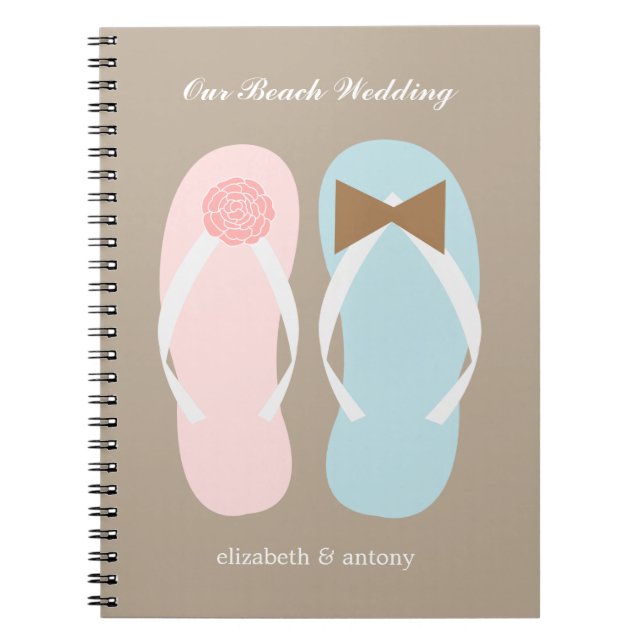 Carnet Son et ses tongs Flip Flops Planner de mariage de  (Devant)